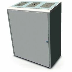 MEDIAL Borne à Déchets Pour Le Tri Sélectif | Acier Inoxydable | Brossé | 3 X 40 Litres | 790x390x960 | Malta | 1 Pièce |