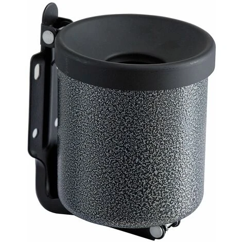 CERTEO Cendrier Mural | Acier Peint époxy | Argent Moucheté | 0,5 Litres | 110x135 | Nido | 1 Pièce | Medial