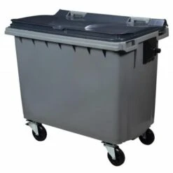 ROSSIGNOL Conteneur 4 Roues Gris/gris 660 Litres Vidage Par Prise Latérale Avec Tourillons