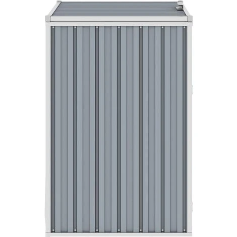 VidaXL Abri De Poubelle Gris 72x81x121 Cm Acier - Gris – Image 3