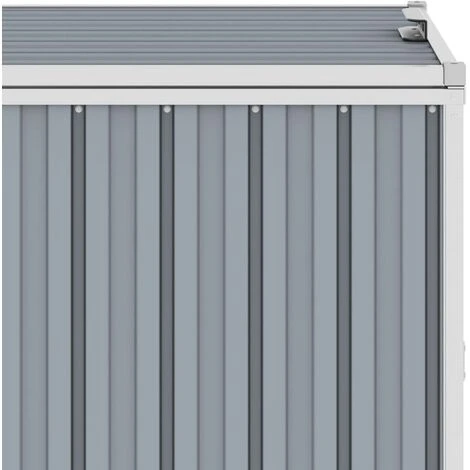 VidaXL Abri De Poubelle Triple Gris 213x81x121 Cm Acier - Gris – Image 3
