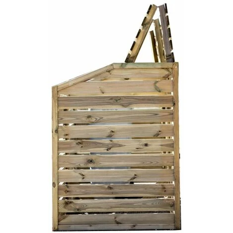 Habrita Cache Poubelle Bois Autoclavé DOUBLE – Image 5