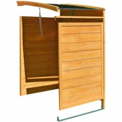 Melko Boîte Poubelle Extension Boîte 120 Litres De Bois 68 X 68 X 127 Cm Maison Poubelle Incl. Mur Du Fond