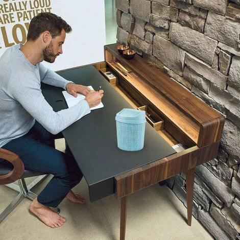 BARES 1,5L Mini Poubelle, Mini Poubelle De Bureau, Avec Poubelle Et Couvercle Pivotant, Pour Chambre,Salle,Cuisine,Véhicule (Bleu) – Image 3