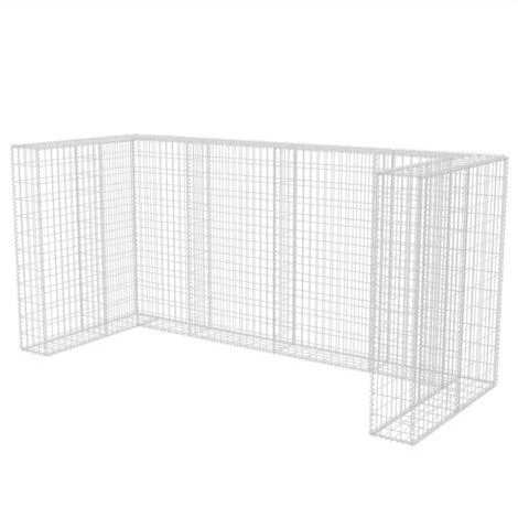 TRUE DEAL Cadre De Gabion De Poubelle Triple Acier 250 X 100 X 120 Cm – Image 2