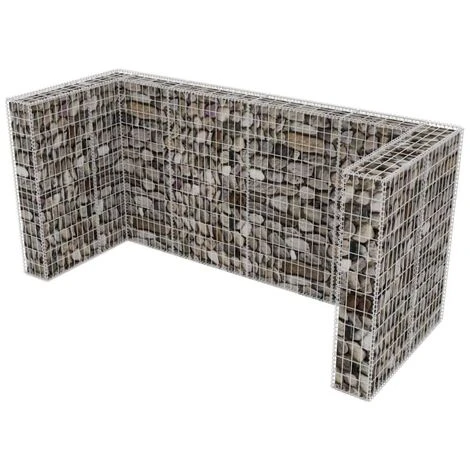 TRUE DEAL Cadre De Gabion De Poubelle Triple Acier 250 X 100 X 120 Cm – Image 4