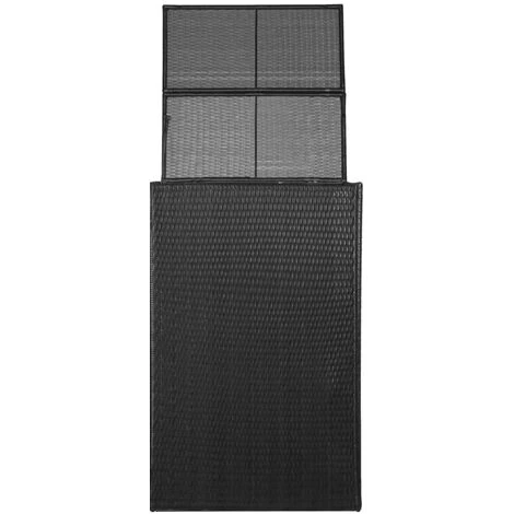 TRUE DEAL Abri De Poubelle Simple Noir 76x78x120 Cm Résine Tressée – Image 3