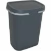 Poubelle Curver Mistral Flat 10L PVC Recyclé Anthracite - Anthracite