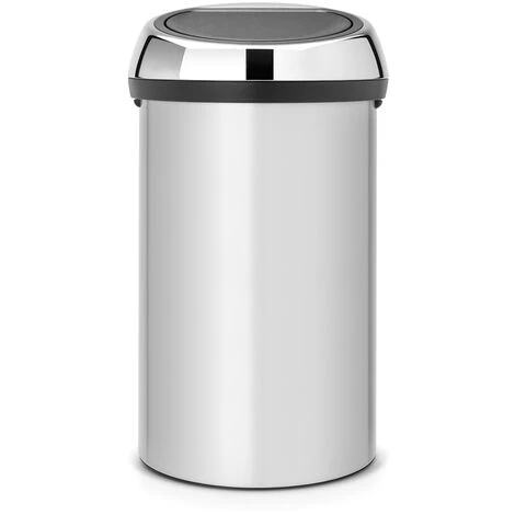 Poubelle Brabantia Touch Bin Metallic Grey 60L