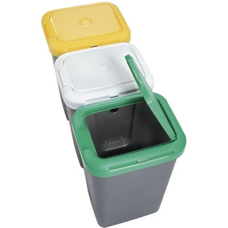 TONTARELLI 3x25L Poubelles De Recyclage En Plastique 79 X 33 X 48 Cm - Multicolor – Image 2