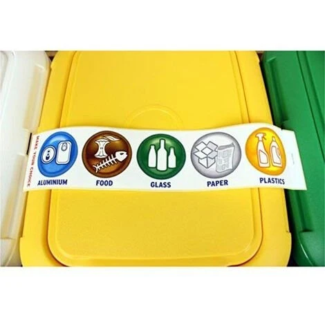 TONTARELLI 3x25L Poubelles De Recyclage En Plastique 79 X 33 X 48 Cm - Multicolor – Image 4