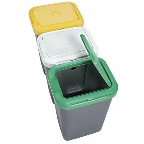 TONTARELLI 3x25L Poubelles De Recyclage En Plastique 79 X 33 X 48 Cm - Multicolor – Image 5