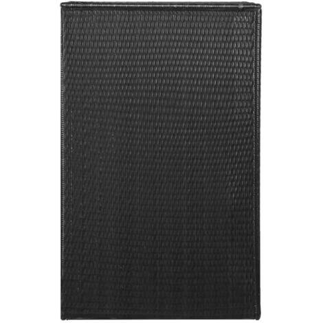 ASUPERMALL Abri De Poubelle Simple Noir 76x78x120 Cm Resine Tressee – Image 2