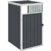 TRUE DEAL Abri De Poubelle Anthracite 72x81x121 Cm Acier