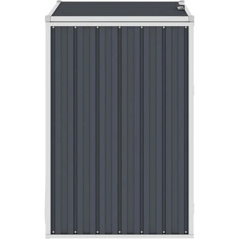 TRUE DEAL Abri De Poubelle Anthracite 72x81x121 Cm Acier – Image 3