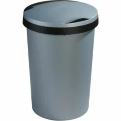 SUNWARE Poubelle 45 L Avec Couvercle Plat Twinga Gris - Gris