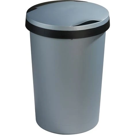 SUNWARE Poubelle 45 L Avec Couvercle Plat Twinga Gris - Gris