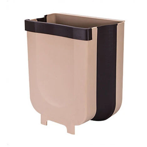 HAPPYSHOPPING Poubelle Suspendue, Poubelle De Cuisine Portable, Poubelle Suspendue Dans La Voiture, Grand Kaki - Grand Kaki