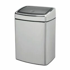 Brabantia 477201 Poubelle Touch Bin Rectangulaire 10 L Brilliant Inox