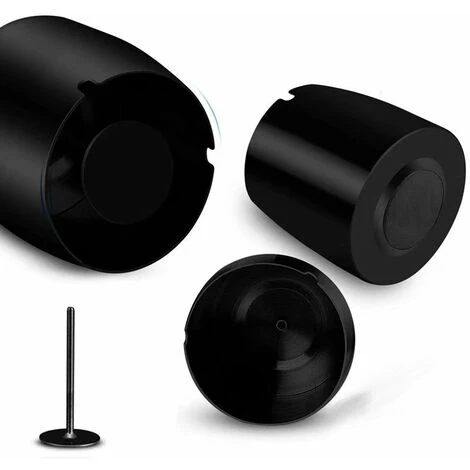 BETTERLIFE Cendrier En Acier Inoxydable Avec Couvercle, Cendrier De Table Antidérapant, Cendrier De Tempête En Acier Inoxydable (grand, Noir) – Image 2