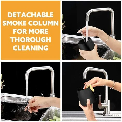 BETTERLIFE Cendrier En Acier Inoxydable Avec Couvercle, Cendrier De Table Antidérapant, Cendrier De Tempête En Acier Inoxydable (grand, Noir) – Image 4