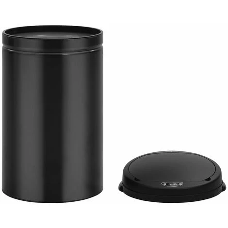 TRUE DEAL Poubelle à Capteur Automatique 40 L Acier Au Carbone Noir – Image 4