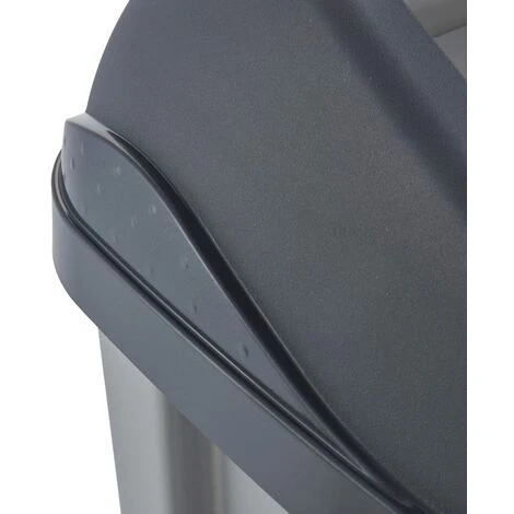 KEEEPER Poubelle Avec Couvercle Basculant, 50 L, Swantje, Argent – Image 5