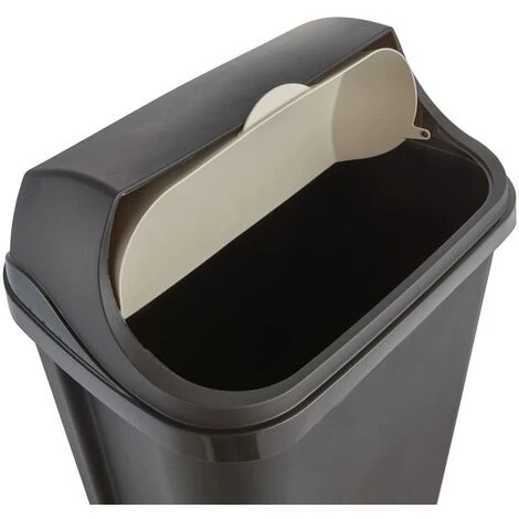 KEEEPER Poubelle Avec Couvercle Coulissant, 50 L, Rasmus, Gris Graphite – Image 4