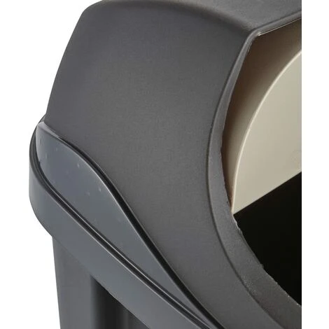 KEEEPER Poubelle Avec Couvercle Coulissant, 50 L, Rasmus, Gris Graphite – Image 5
