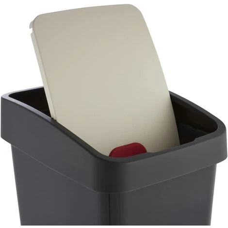 KEEEPER Poubelle Premium Avec Couvercle, Soft Touch, 45 L, Magne, Magne, Gris Graphite – Image 4