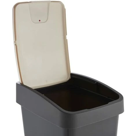KEEEPER Poubelle Premium Avec Couvercle, Soft Touch, 45 L, Magne, Magne, Gris Graphite – Image 5