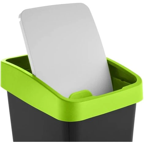 KEEEPER Poubelle Premium Avec Couvercle, Soft Touch, 45 L, Magne, Magne, Vert – Image 4