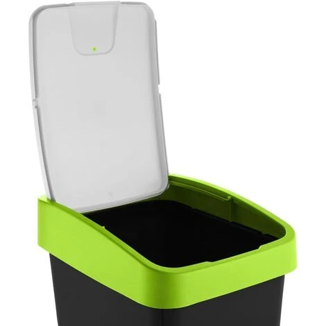 KEEEPER Poubelle Premium Avec Couvercle, Soft Touch, 45 L, Magne, Magne, Vert – Image 5