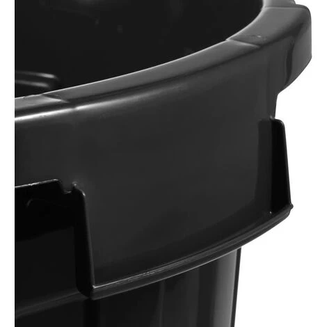 KEEEPER Poubelle Multi-usage / Corbeille à Papier Avec Couvercle Verrouillable, Grand, Plastique Résistant (PP), 23 L, Tapis, Graphite – Image 4