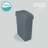 KEEEPER Poubelle Premium ECO Avec Couvercle Rabattable, Soft Touch, 25 L, Magne, Gris