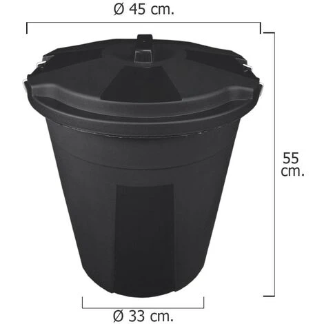 WOLFPACK Poubelle En Plastique Communautaire Avec Couvercle 50 Litres â Image 2