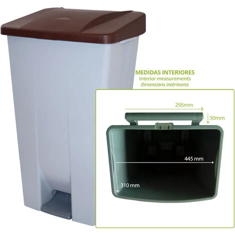 Denox Conteneur Sélectif, 120 L, Brun PEAD, Unique - Brown – Image 4