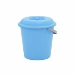 PLASTIKEN Bidone Della Spazzatura 16 L Con Coperchio Blu