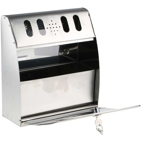 RS PRO Cendrier, Acier Inoxydable, Montage Mural ( Prix Pour 1 ) – Image 2