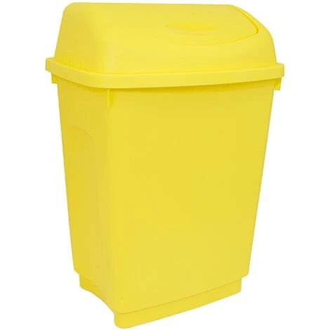 RS PRO Poubelle Jaune En Plastique, 50L ( Prix Pour 1 )