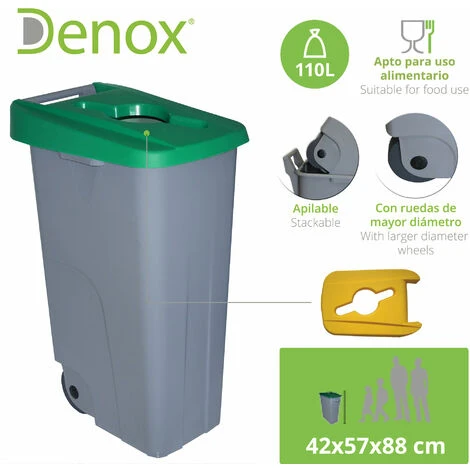 DENOX Pack De Recyclage Reciclo Ouvert 2 X 110 L 2 Couleurs – Image 2