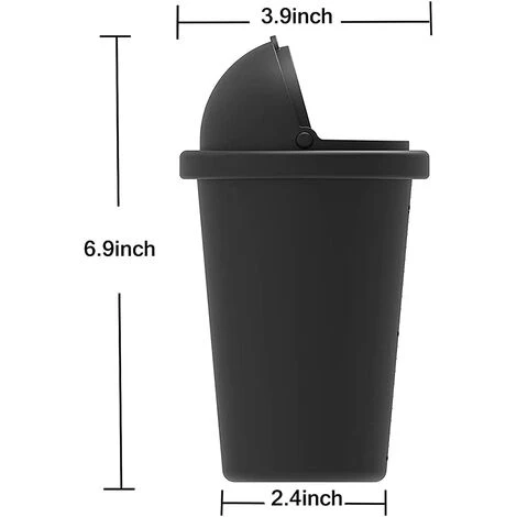 TRIOMPHE Voiture Poubelle De Voiture En Silicone Avec Couvercle Pour Porte De Voiture Portable Convient Pour Console Porte Gobelet Maison Ou Bureau – Image 4