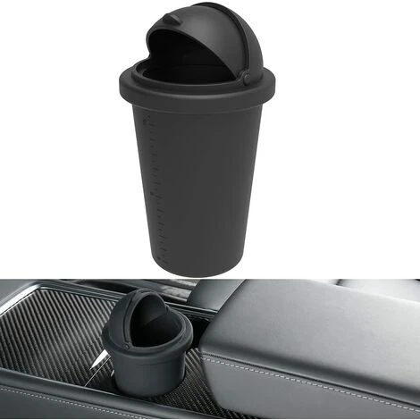 BETTERLIFE Voiture Poubelle De Voiture En Silicone Avec Couvercle Pour Porte De Voiture Portable Convient Pour Console Porte Gobelet Maison Ou Bureau
