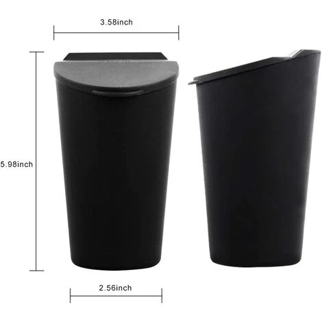 BETTERLIFE Poubelle De Voiture Avec Couvercle En Silicone Cendrier Pour Porte-gobelet Dans La Console Ou La Porte – Image 2