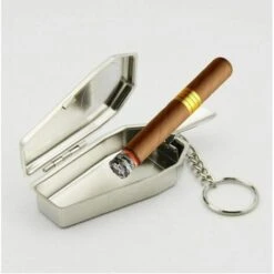 PERLE RARE Porte-clés Cercueil En Métal Cendrier De Poche Portable Cendrier à Cigarettes Extérieur Avec Couvercle à Envoyer à Des Amis (1 Pièce)