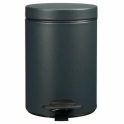 ROSSIGNOL - Poubelle Cyjeu Salle De Bain 3l Gris Anthracite Mat