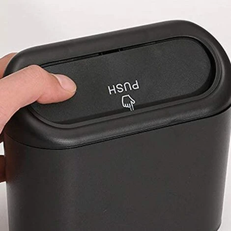 BRIDAY Poubelle De Voiture Avec Couvercle Mini Type De Suspension Portable Suspendu étanche Poubelle Automobile Poubelle De Voiture Avec Couvercle – Image 2