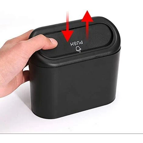 BRIDAY Poubelle De Voiture Avec Couvercle Mini Type De Suspension Portable Suspendu étanche Poubelle Automobile Poubelle De Voiture Avec Couvercle – Image 4