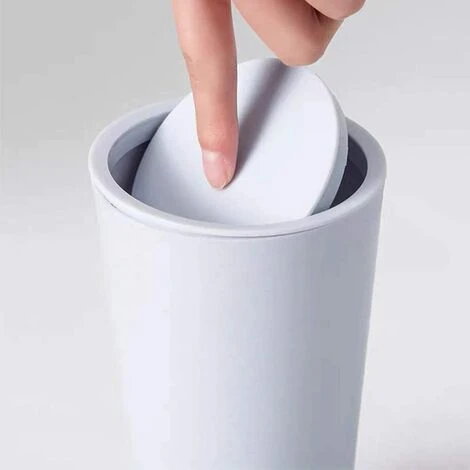 AIDUCHO 2 Pièces Poubelle De Voiture, Poubelle Auto Voiture, Poubelles De Voiture Avec Couvercle, Plastique Portable Étanches Mini Poubelle Pour L'Intérieur Voiture,Bureau, Maison (Bleu) – Image 2