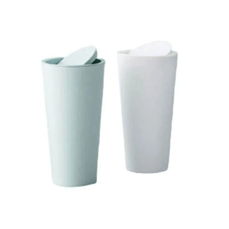 AIDUCHO 2 Pièces Poubelle De Voiture, Poubelle Auto Voiture, Poubelles De Voiture Avec Couvercle, Plastique Portable Étanches Mini Poubelle Pour L'Intérieur Voiture,Bureau, Maison (Vert Et Blanc)